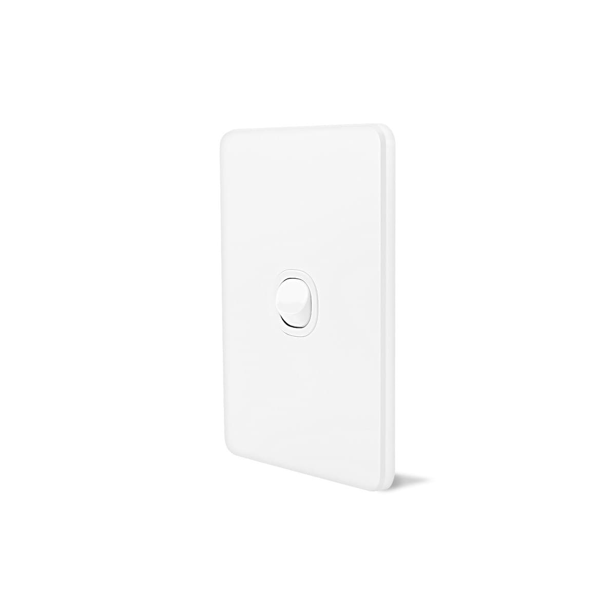 Vynco Metro 1 Gang Switch Only in Matte White-img-2