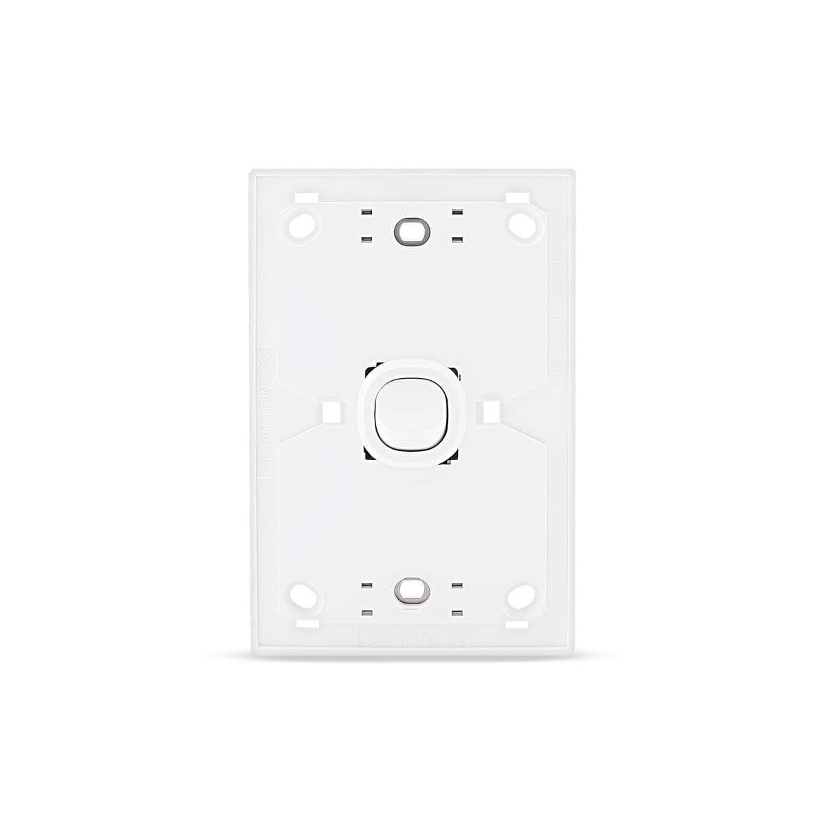 Vynco Metro 1 Gang Switch Only in Matte White-img-3