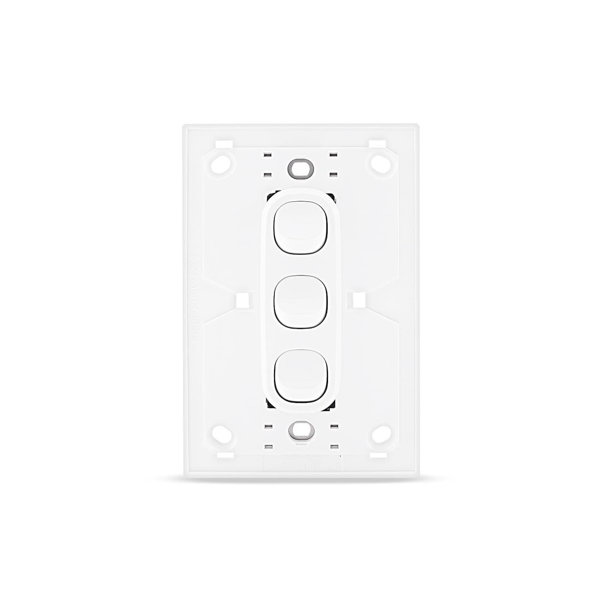 Vynco Metro 3 Gang Switch Only in Matte White-img-4