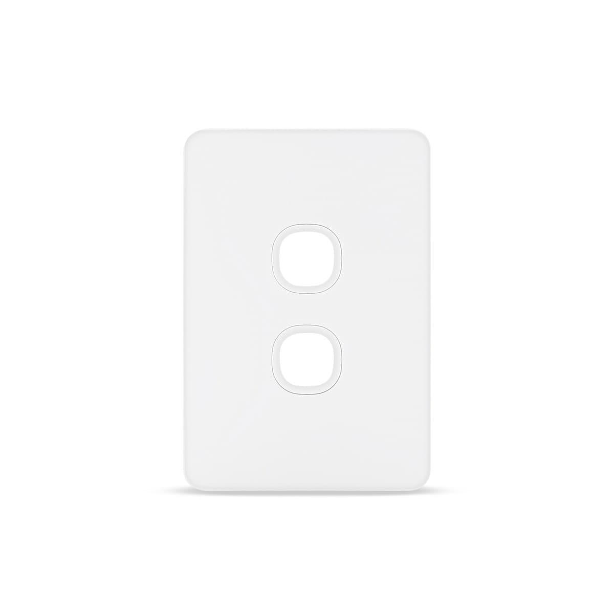 Vynco Metro 2 Gang Plate Only in Matte White-img-1