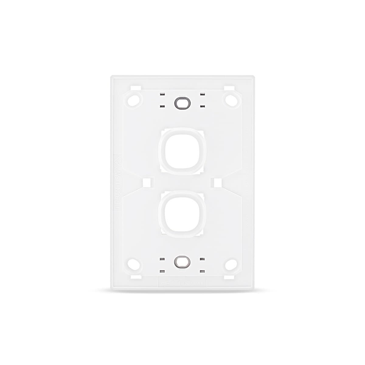 Vynco Metro 2 Gang Plate Only in Matte White-img-4