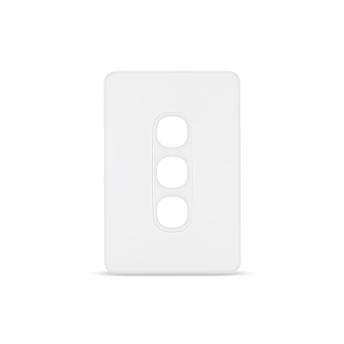 Vynco Metro 3 Gang Plate Only in Matte White-img-1