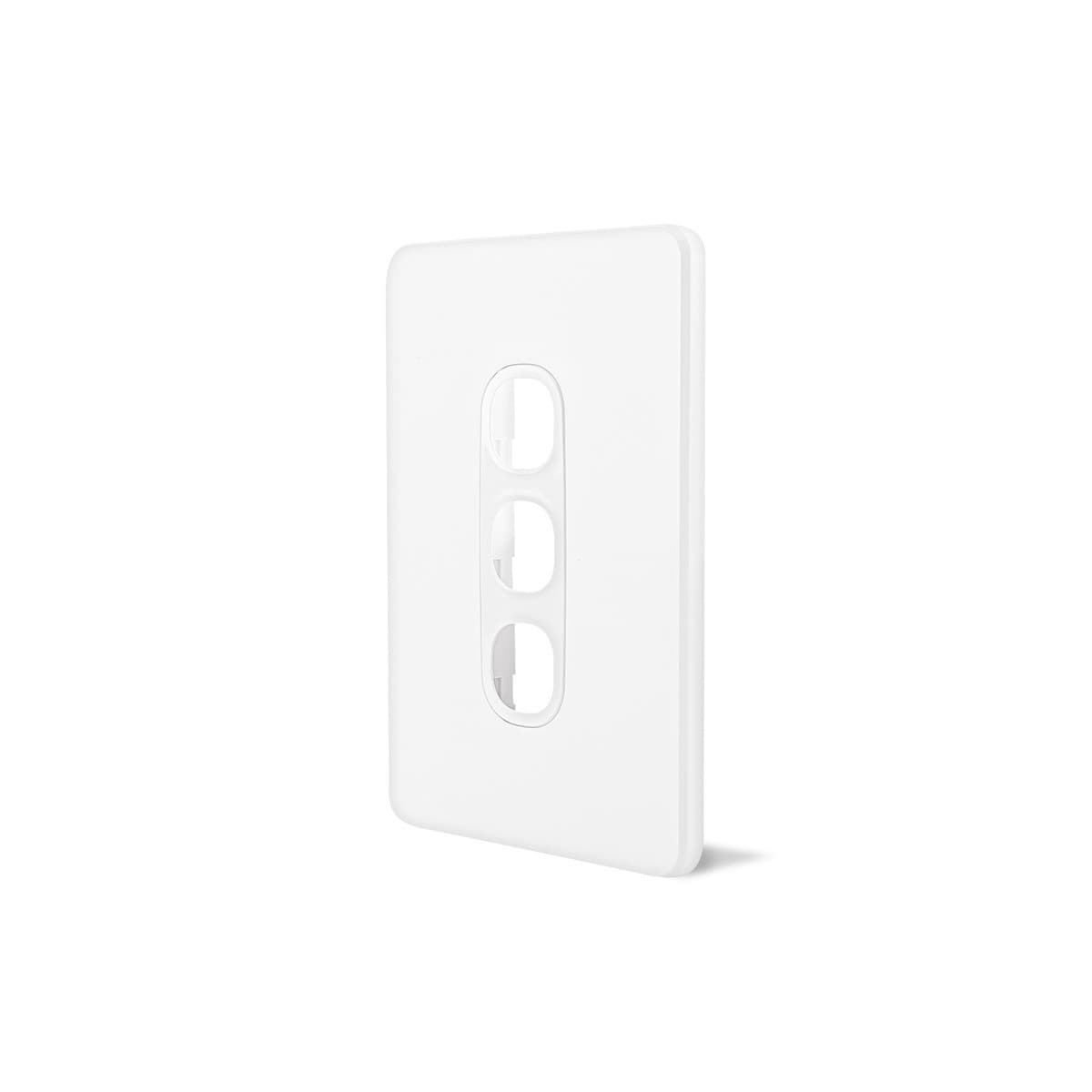 Vynco Metro 3 Gang Plate Only in Matte White-img-2