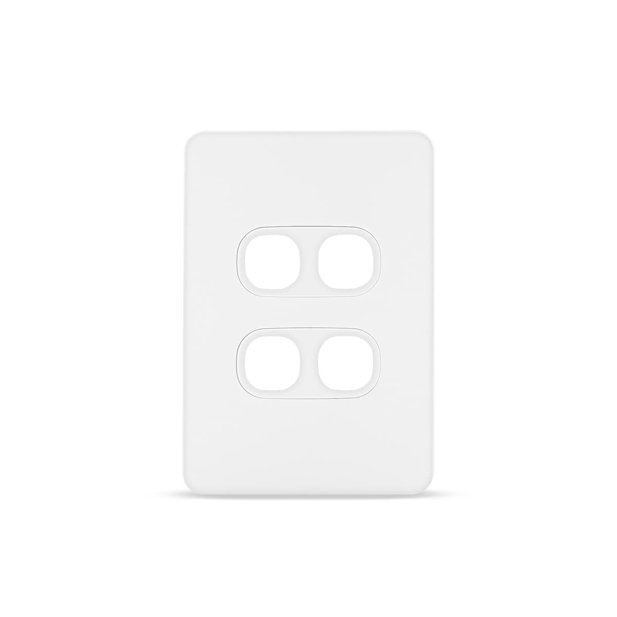 Vynco Metro 4 Gang Plate Only in Matte White-img-1