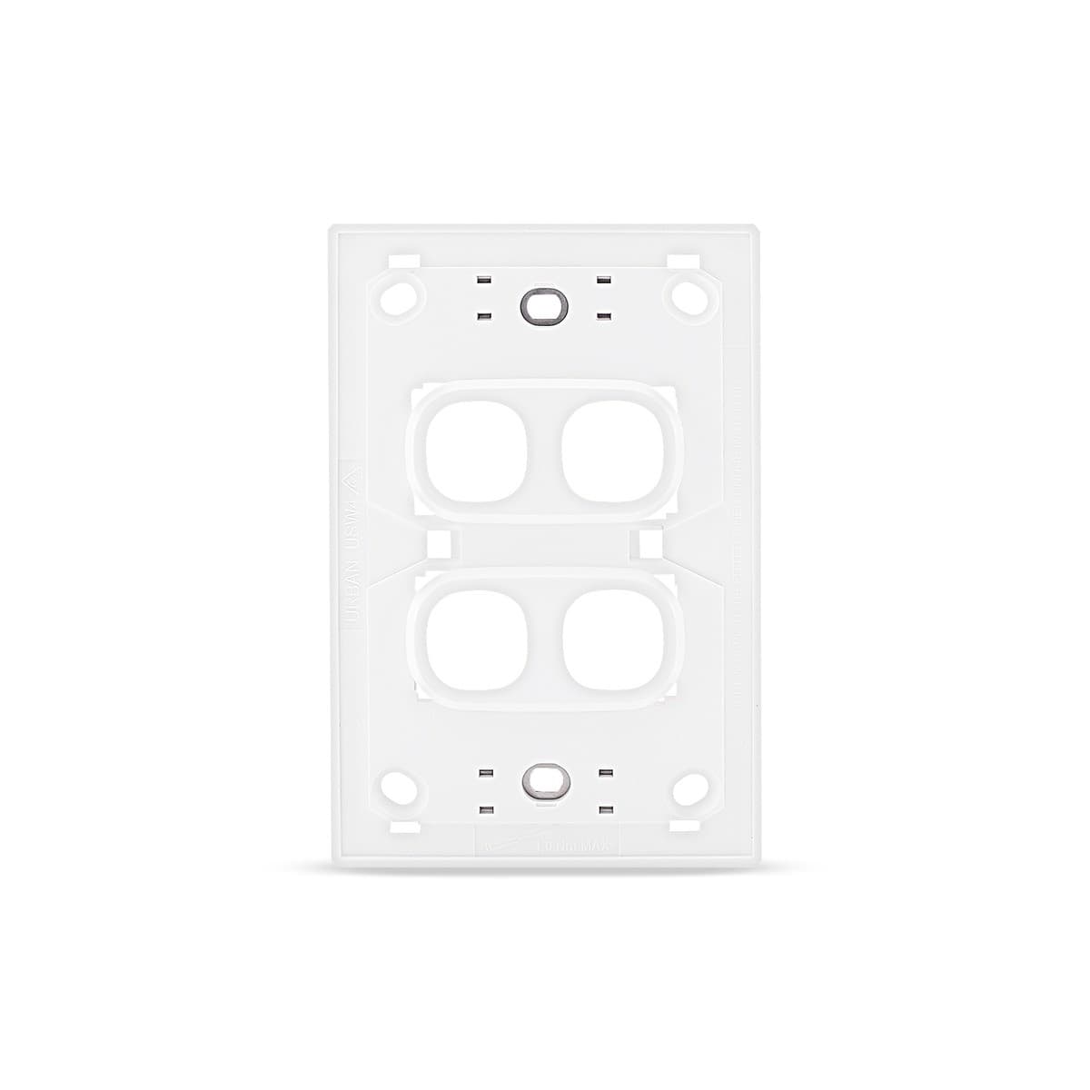 Vynco Metro 4 Gang Plate Only in Matte White-img-4