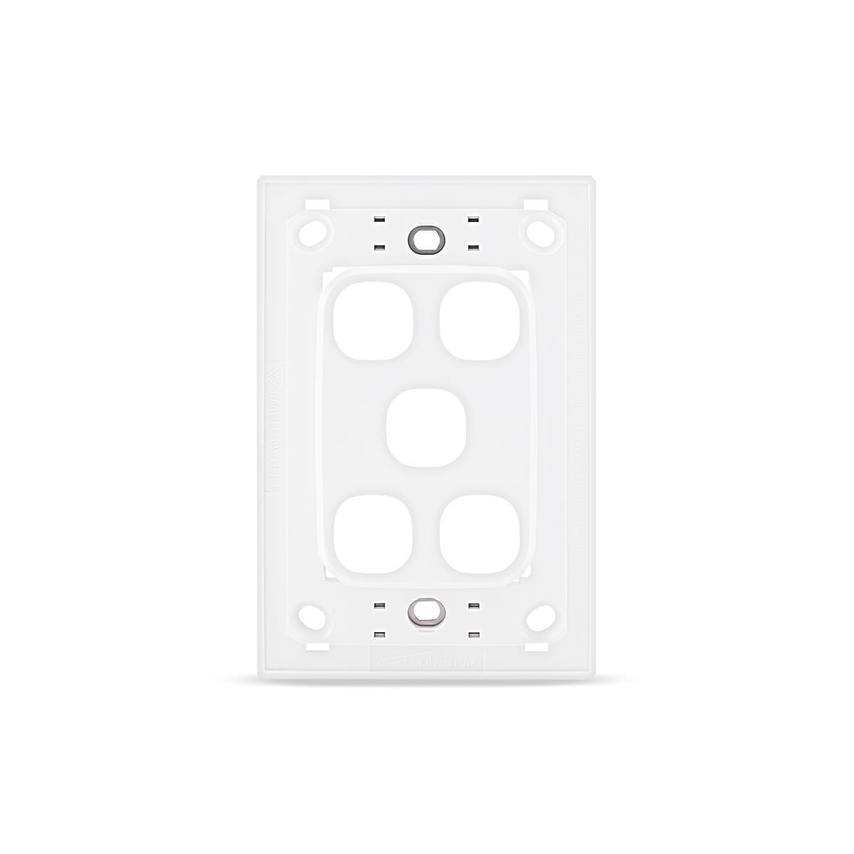 Vynco Metro 5 Gang Plate Only in Matte White-img-4