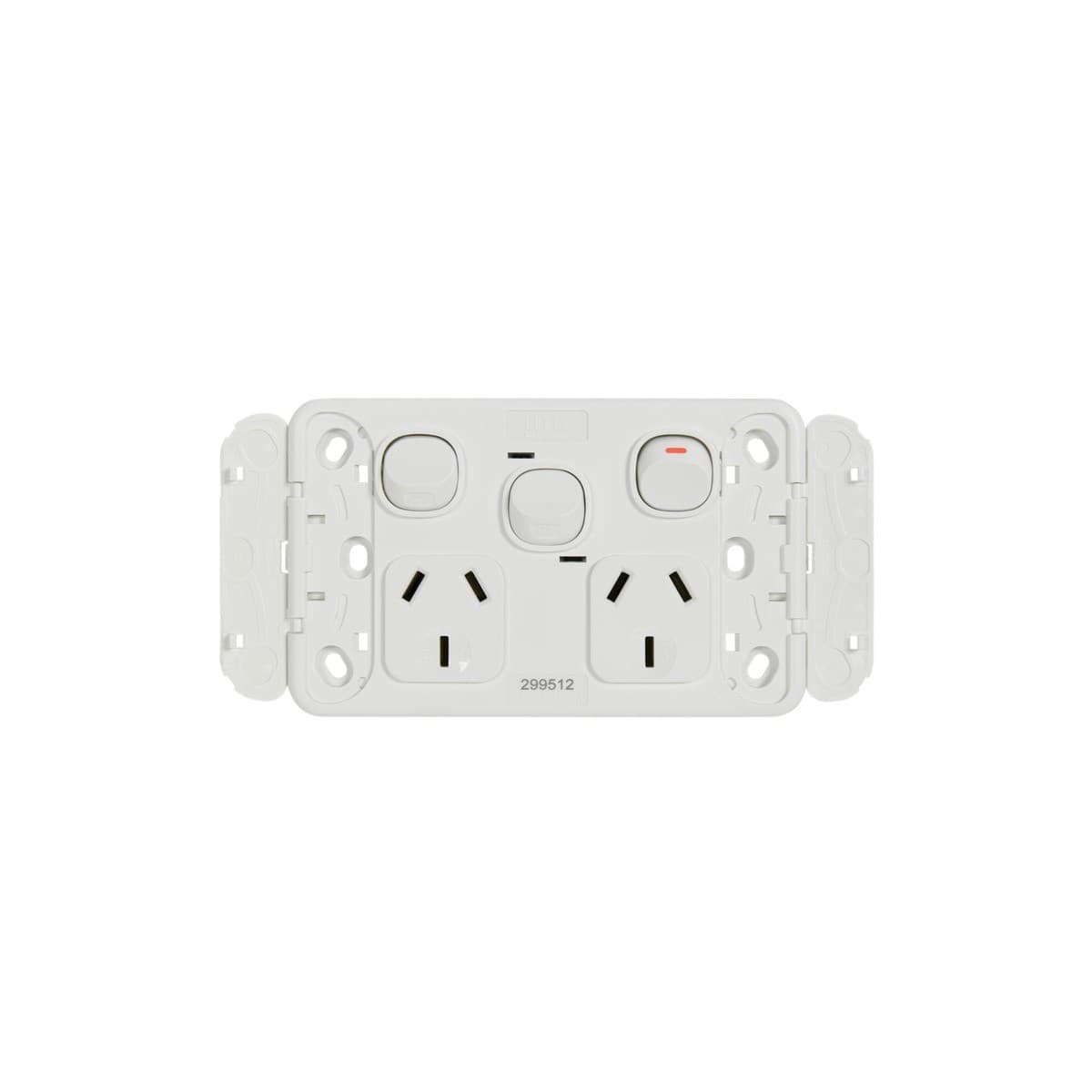 Lucci Power Ion Twin GPO with Extra Switch in White-img-4