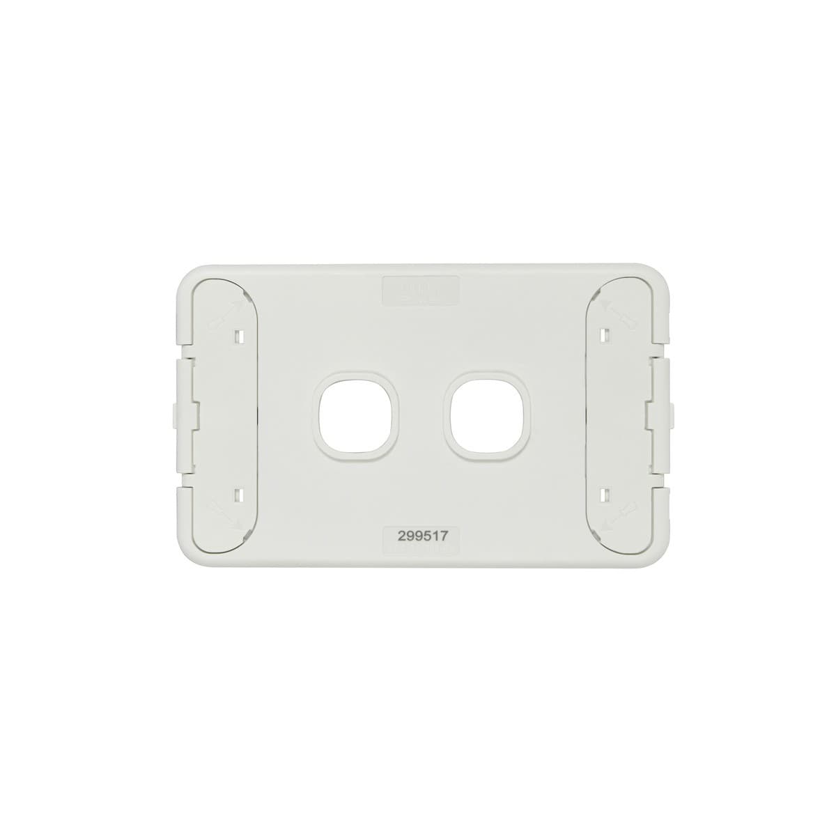 Lucci Power Ion 2 Gang Plate Only in White-img-3