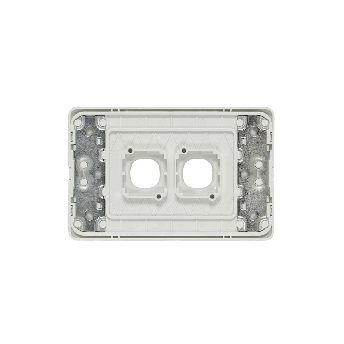 Lucci Power Ion 2 Gang Plate Only in White-img-5