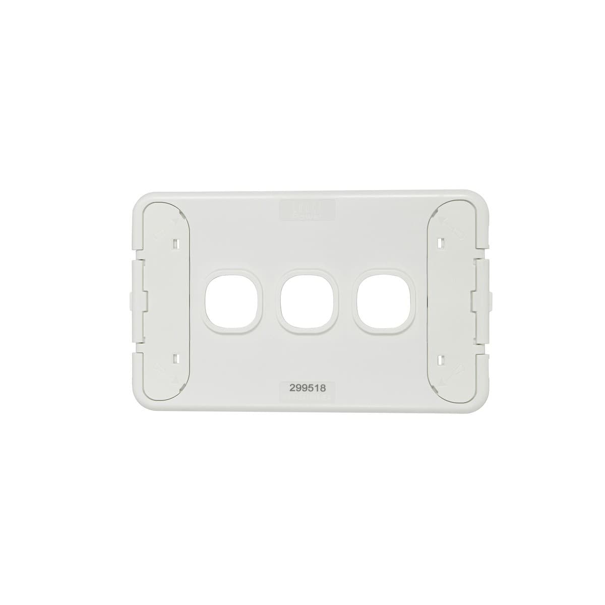 Lucci Power Ion 3 Gang Plate Only in White-img-2