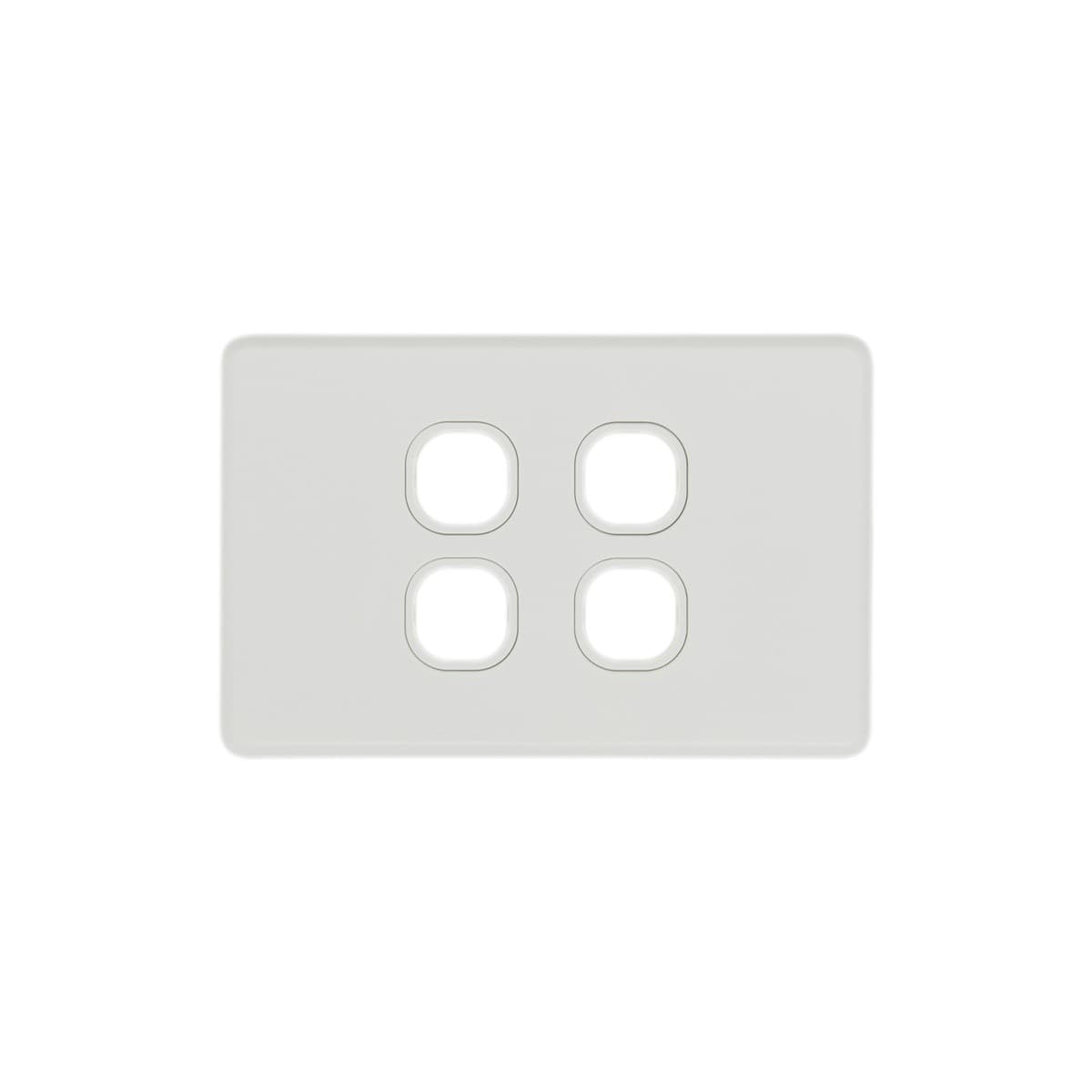 Lucci Power Ion 4 Gang Plate Only in White-img-1