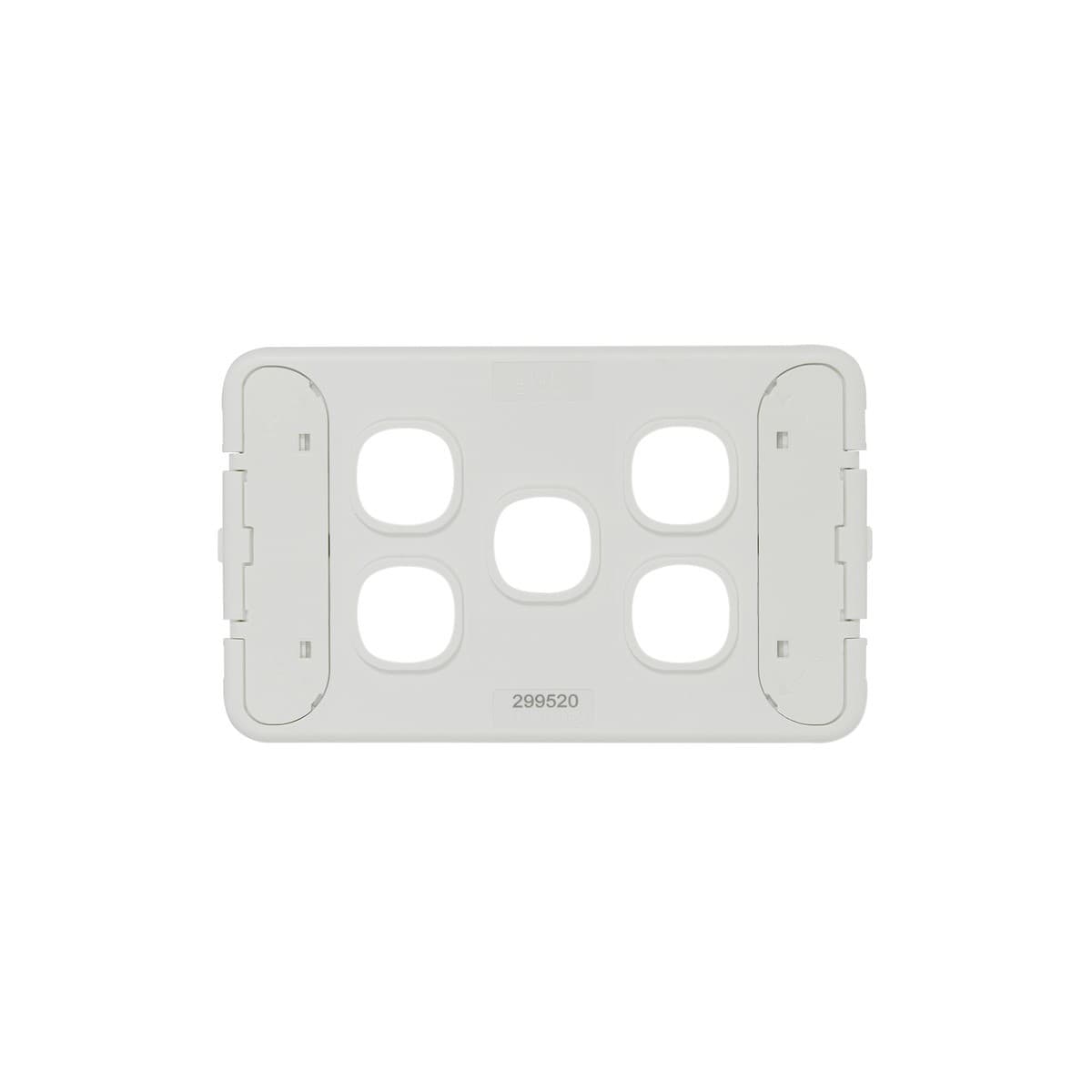 Lucci Power Ion 5 Gang Plate Only in White-img-2