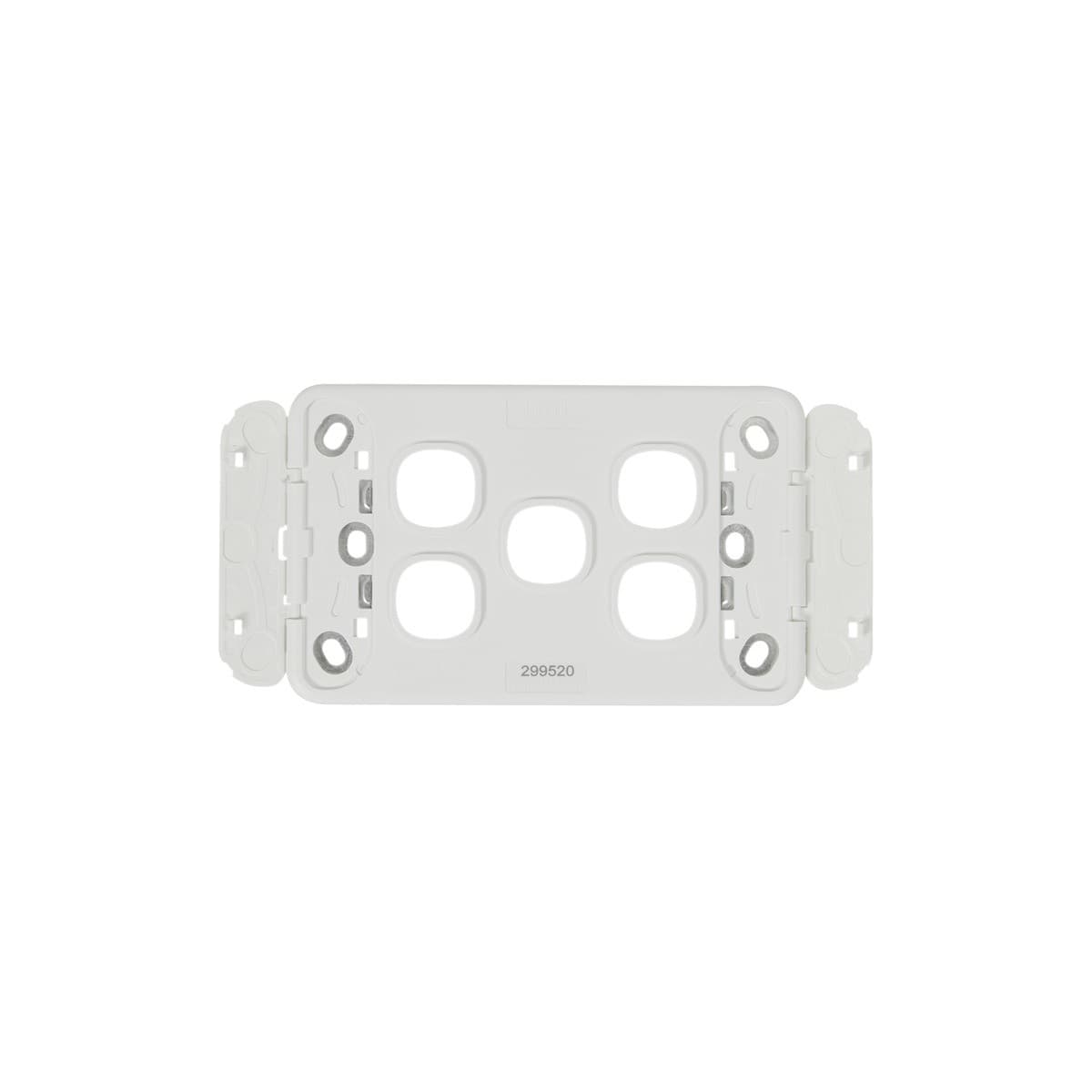 Lucci Power Ion 5 Gang Plate Only in White-img-3