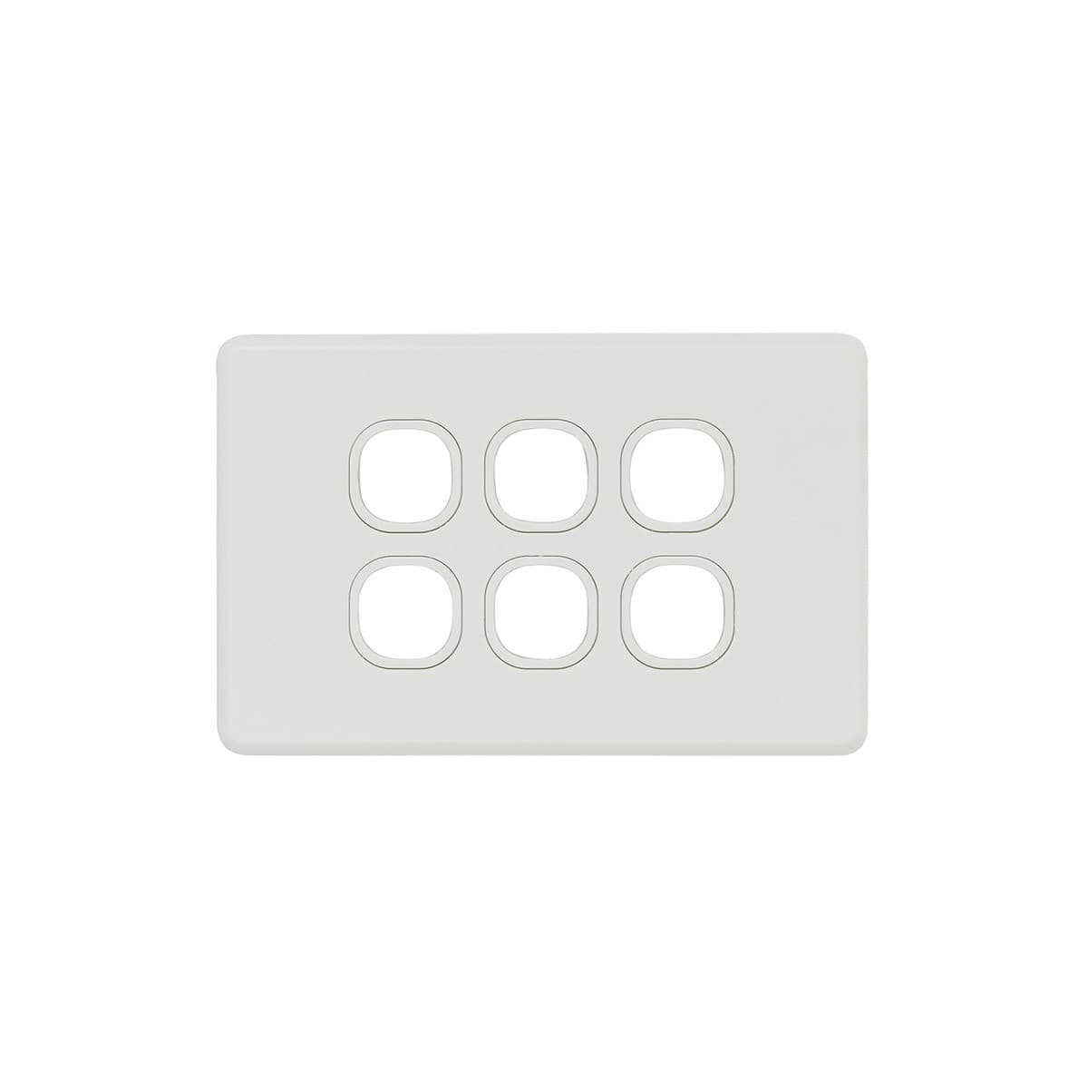 Lucci Power Ion 6 Gang Plate Only in White-img-1