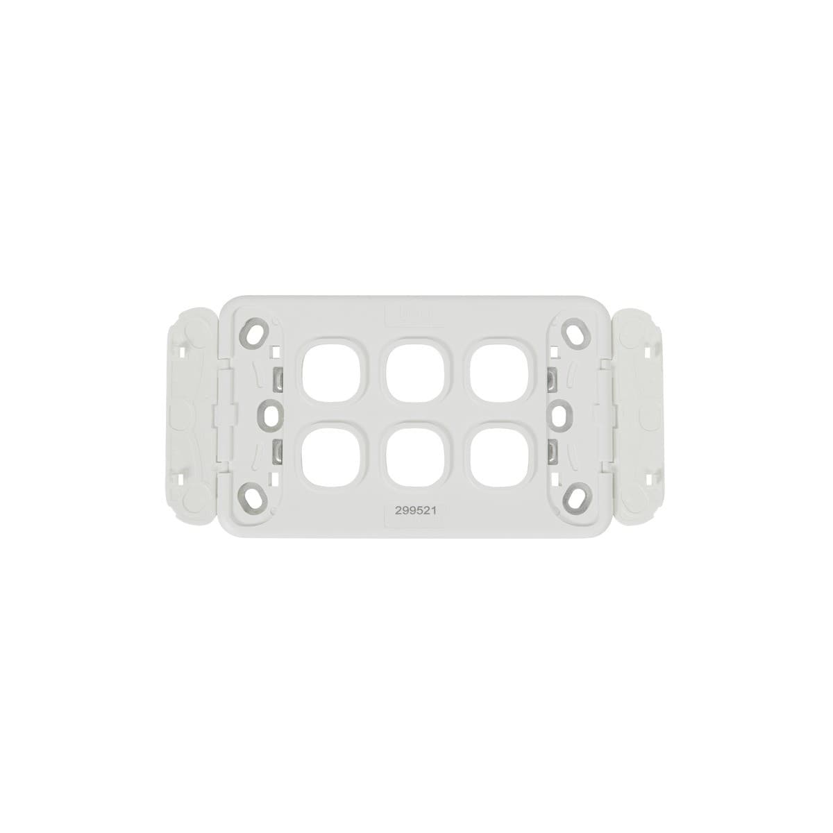 Lucci Power Ion 6 Gang Plate Only in White-img-3