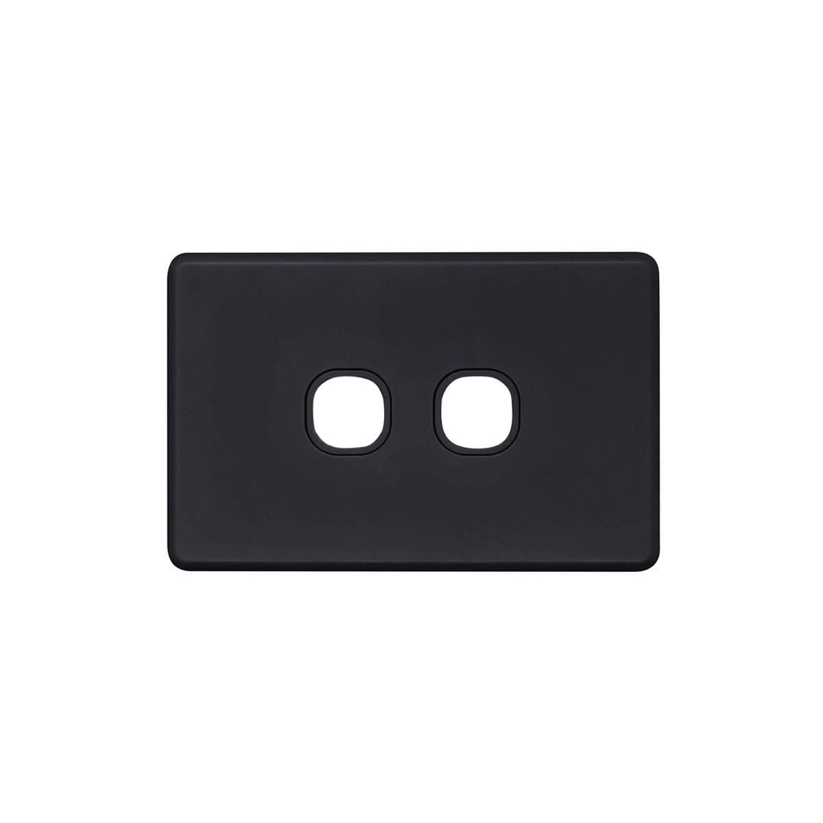 Lucci Power Ion 2 Gang Plate Only in Black-img-1