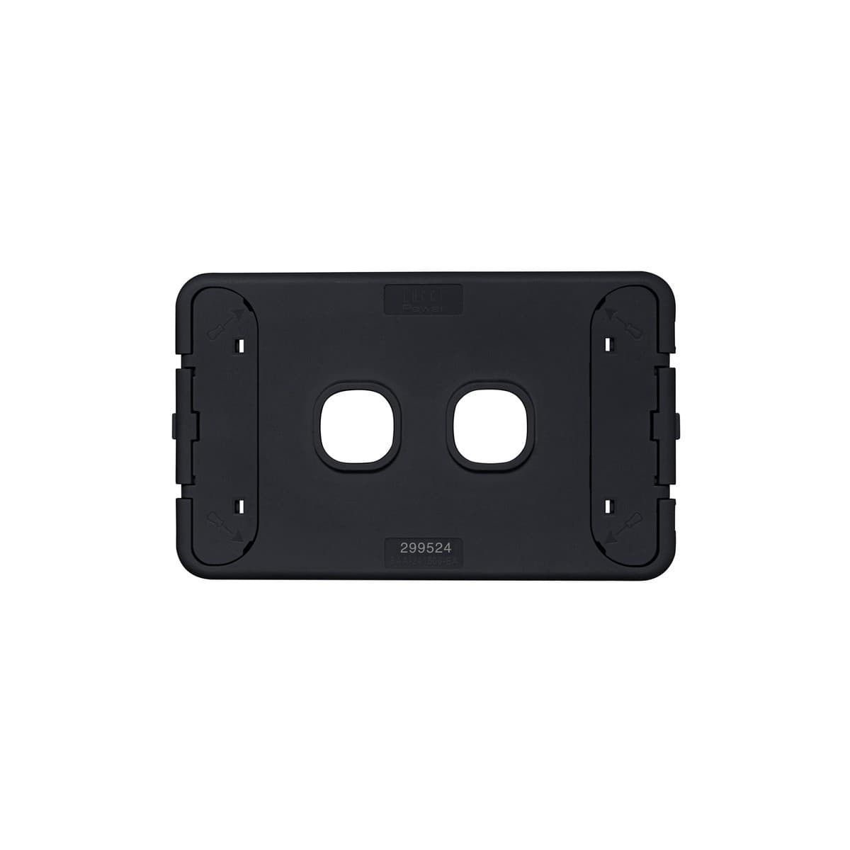 Lucci Power Ion 2 Gang Plate Only in Black-img-2