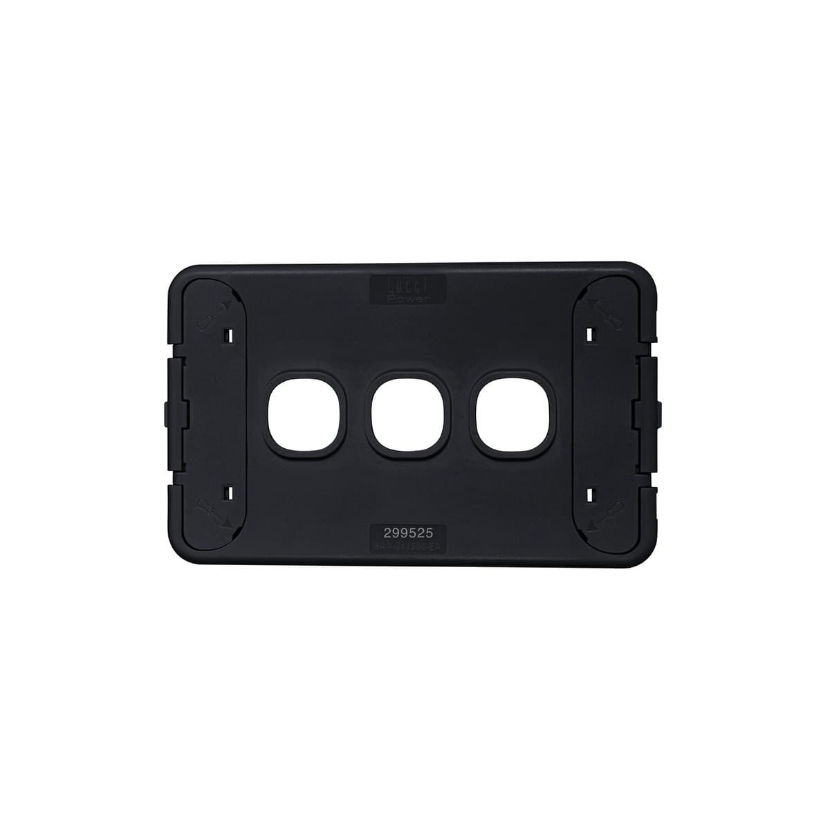 Lucci Power Ion 3 Gang Plate Only in Black-img-2