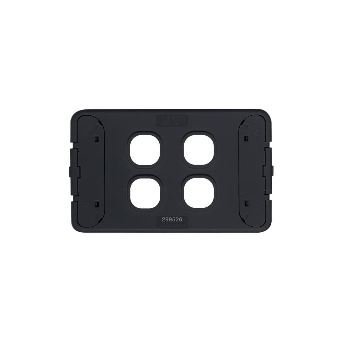 Lucci Power Ion 4 Gang Plate Only in Black-img-2