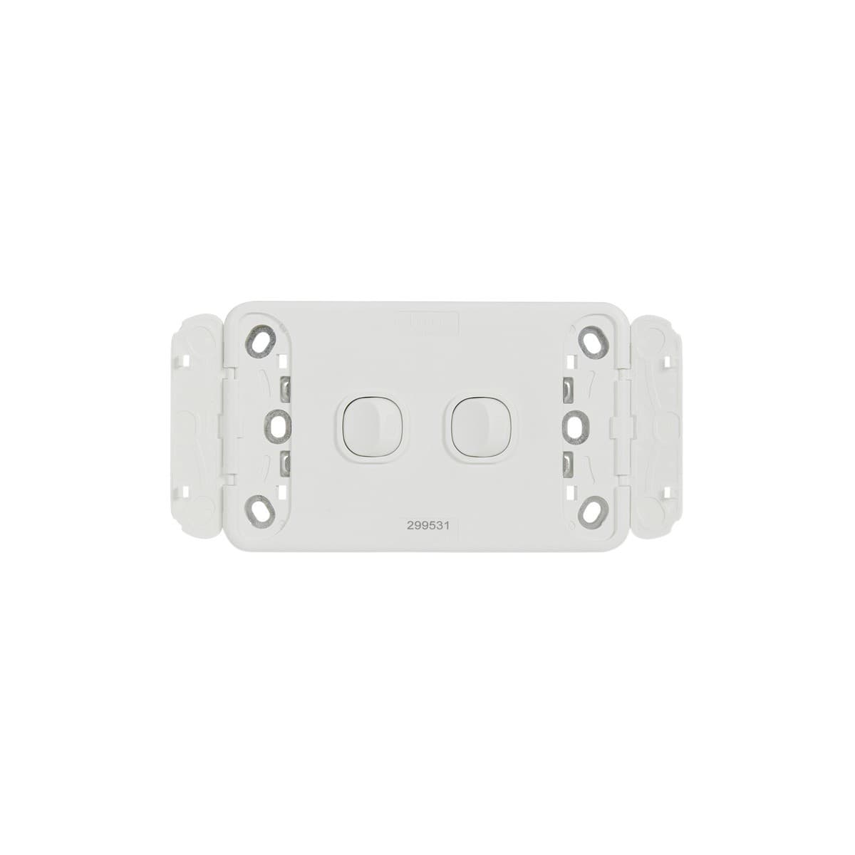 Lucci Power Ion 2 Gang Switch in White-img-4