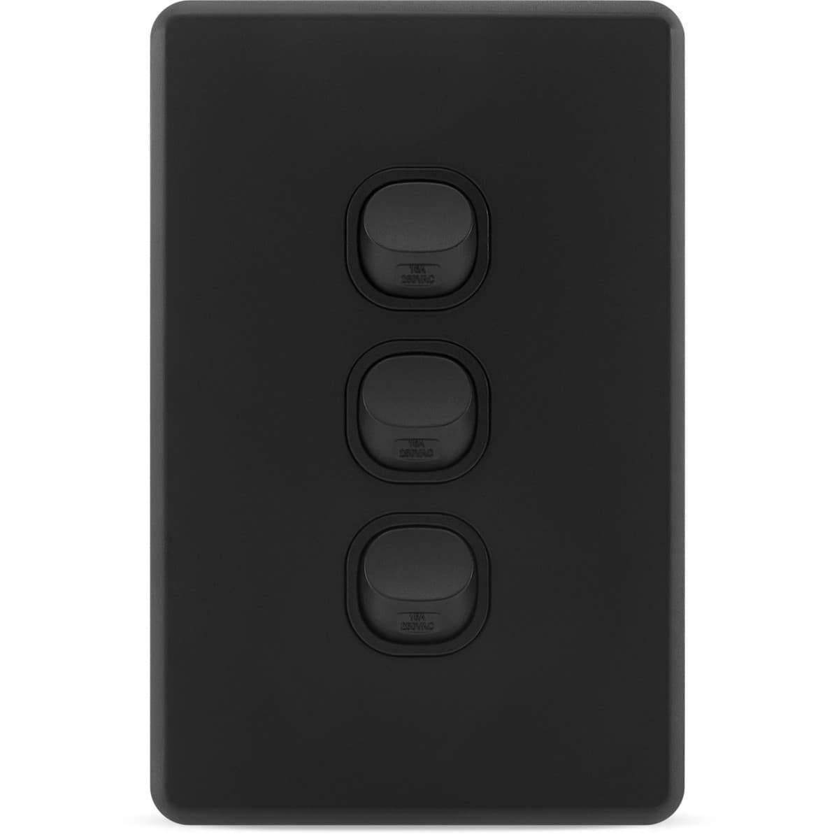Lucci Power Ion 3 Gang Switch in Black-img-1