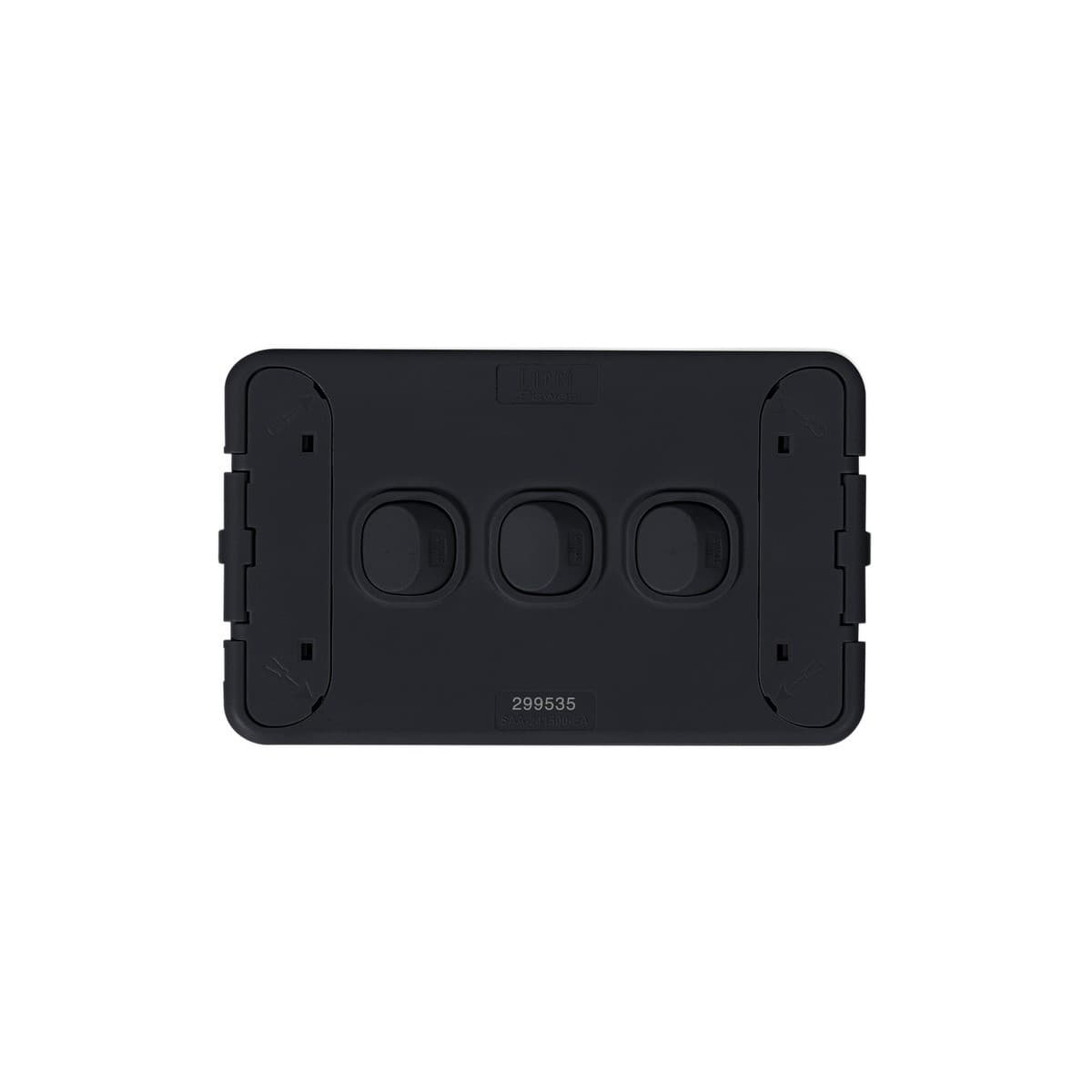 Lucci Power Ion 3 Gang Switch in Black-img-6