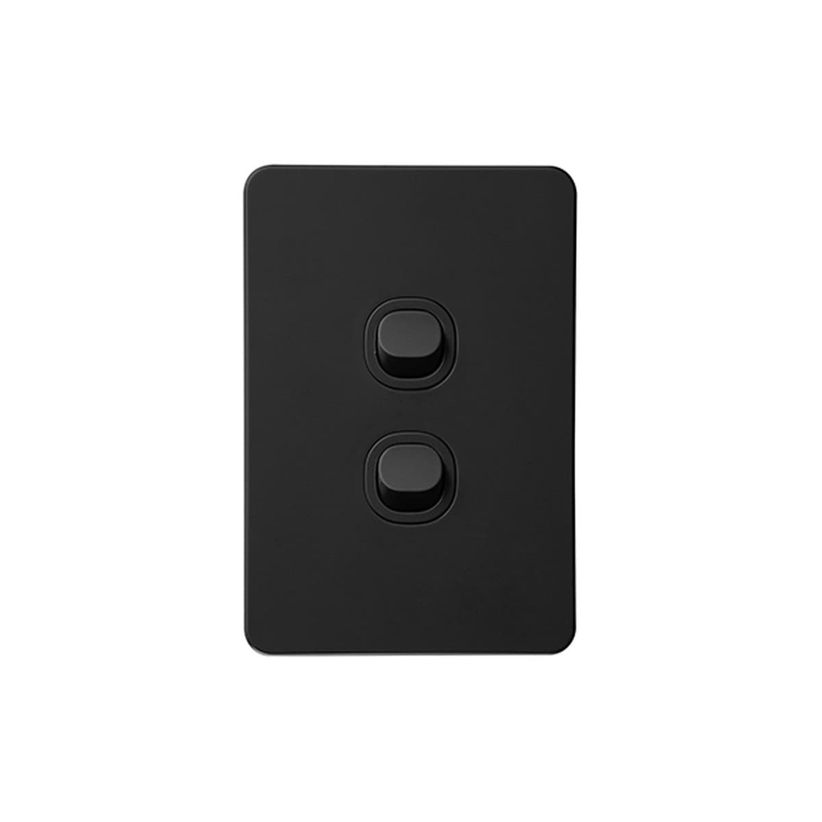 Vynco Metro 2 Gang Switch Only in Matte Black-img-1