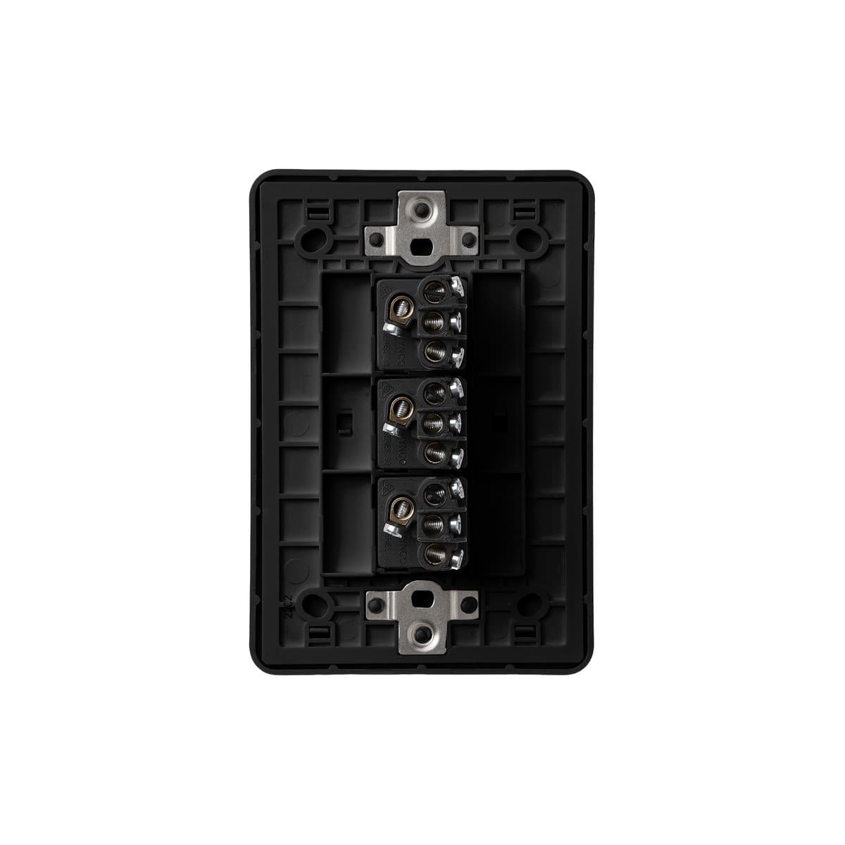 Vynco Metro 3 Gang Switch Only in Matte Black-img-3