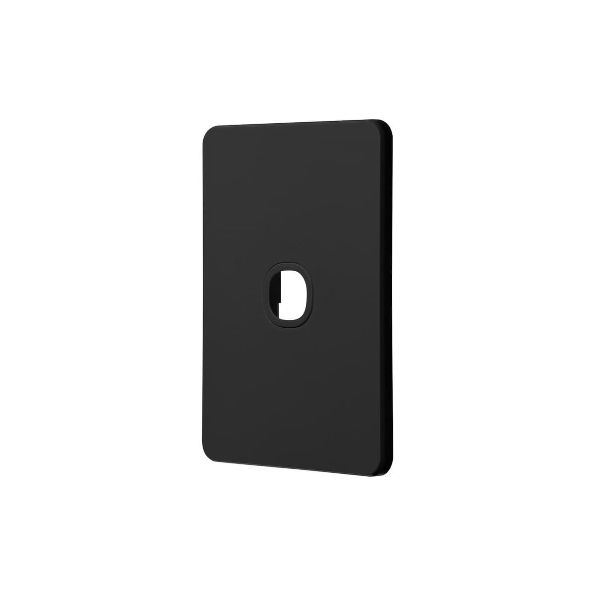 Vynco Metro 1 Gang Plate Only in Matte Black-img-2