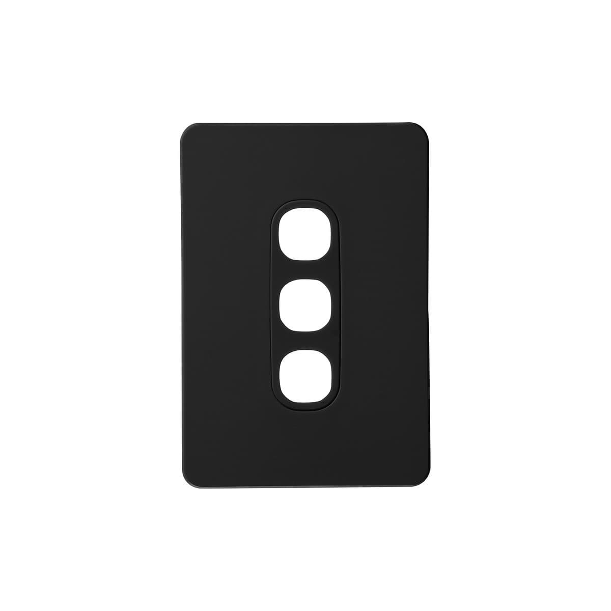 Vynco Metro 3 Gang Plate Only in Matte Black-img-1