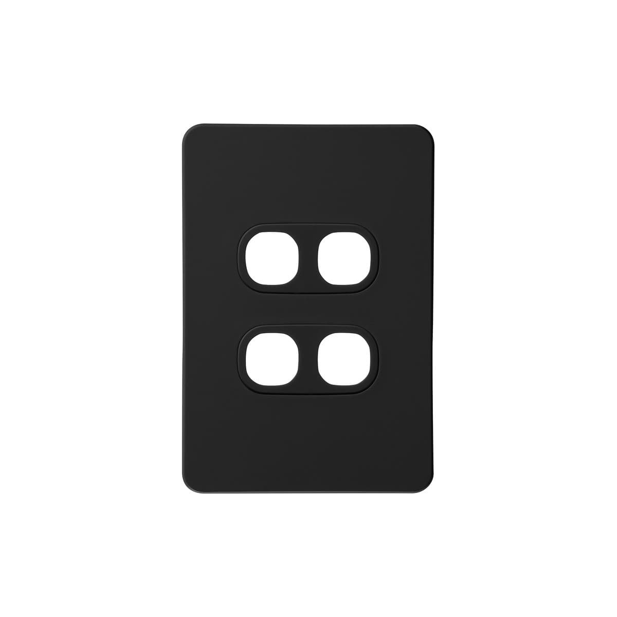 Vynco Metro 4 Gang Plate Only in Matte Black-img-1