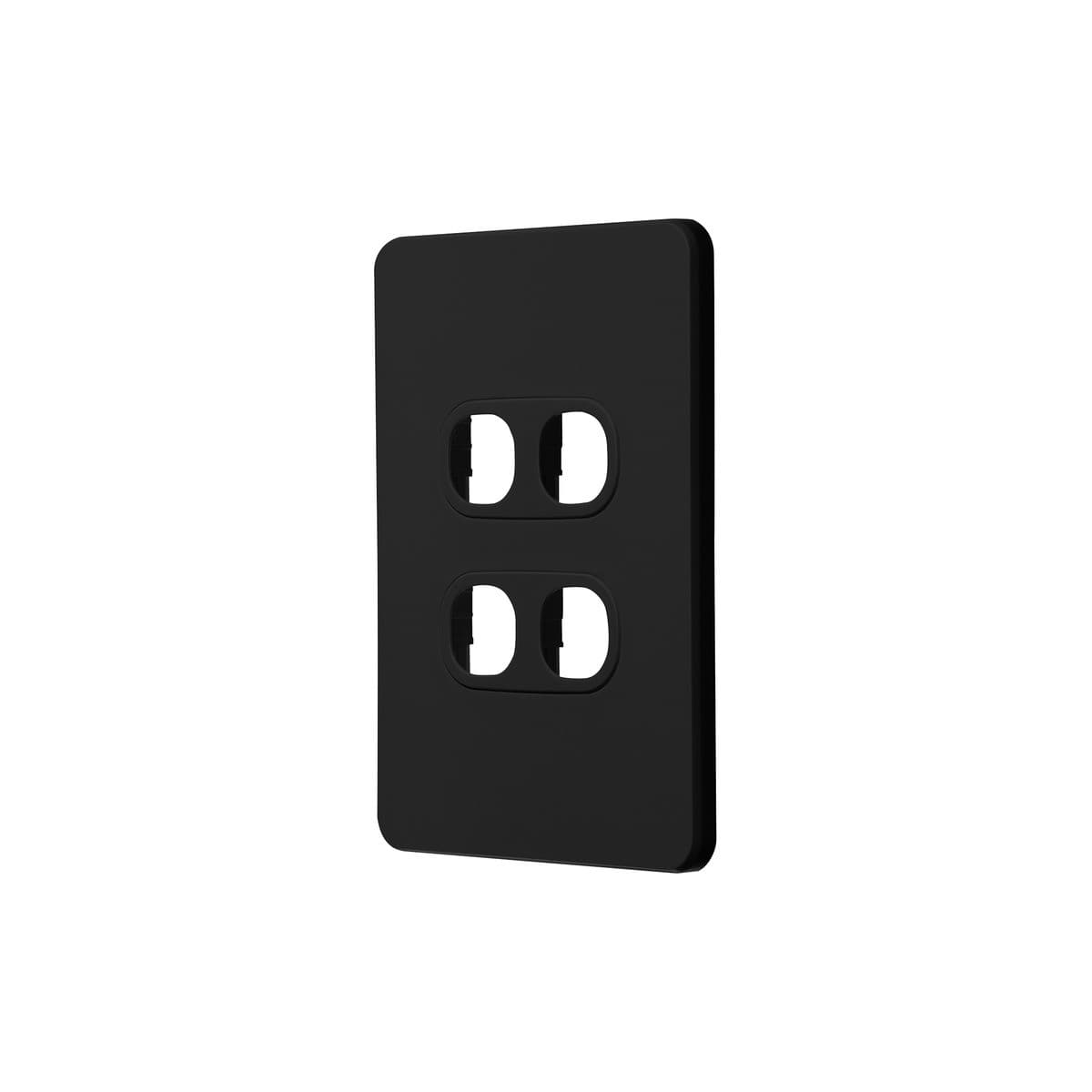Vynco Metro 4 Gang Plate Only in Matte Black-img-2