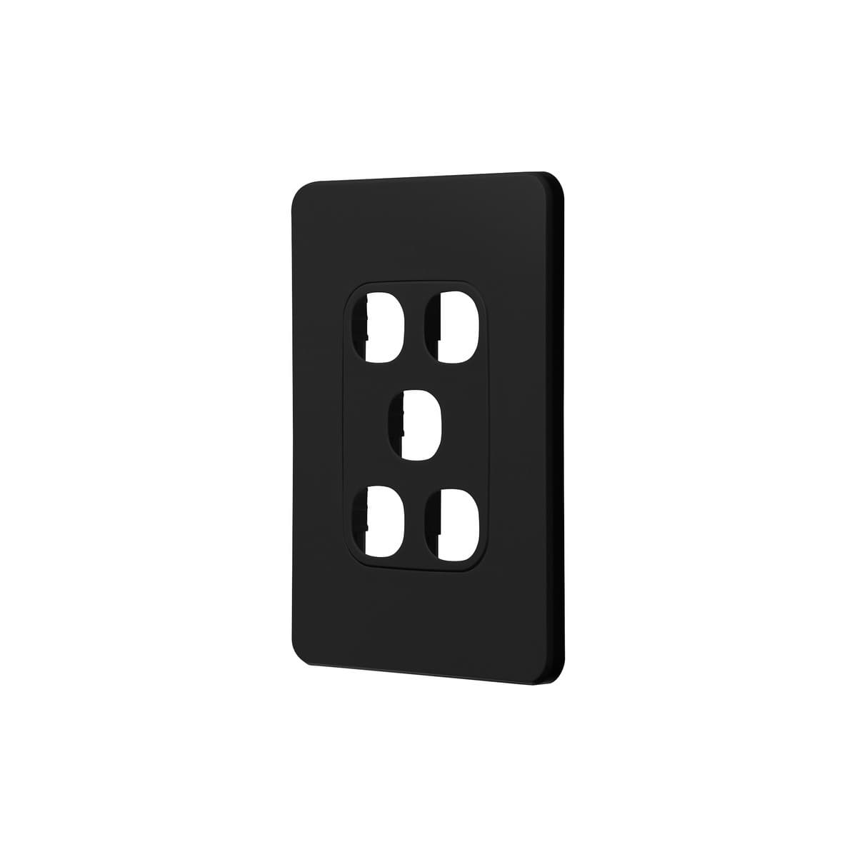 Vynco Metro 5 Gang Plate Only in Matte Black-img-2