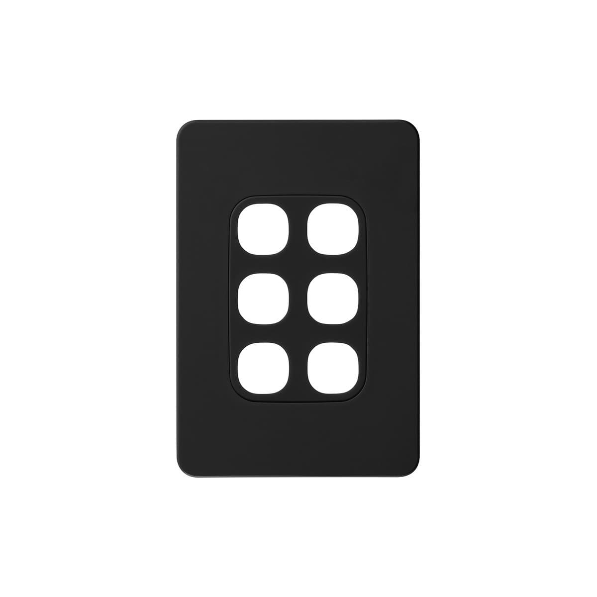 Vynco Metro 6 Gang Plate Only in Matte Black-img-1