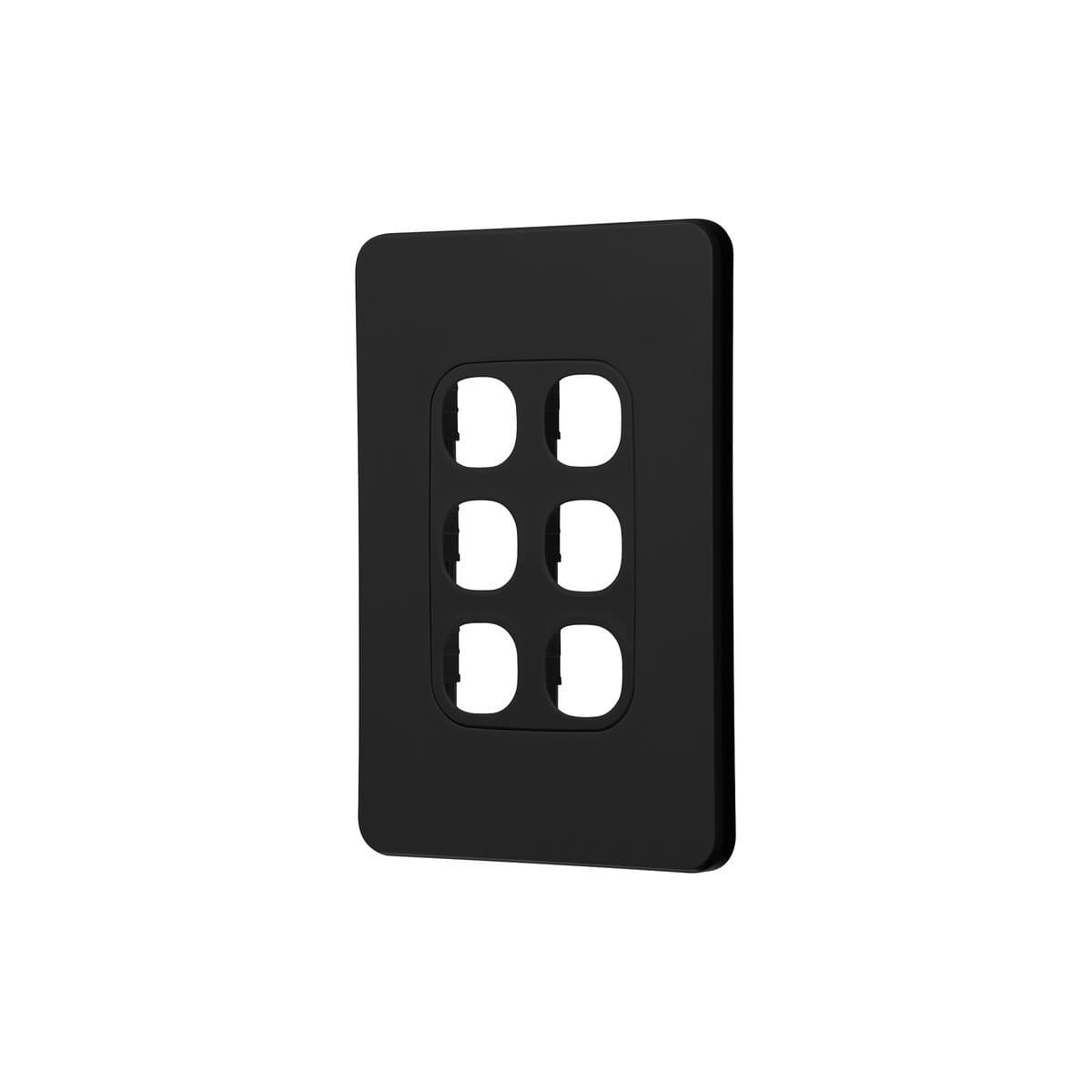 Vynco Metro 6 Gang Plate Only in Matte Black-img-2