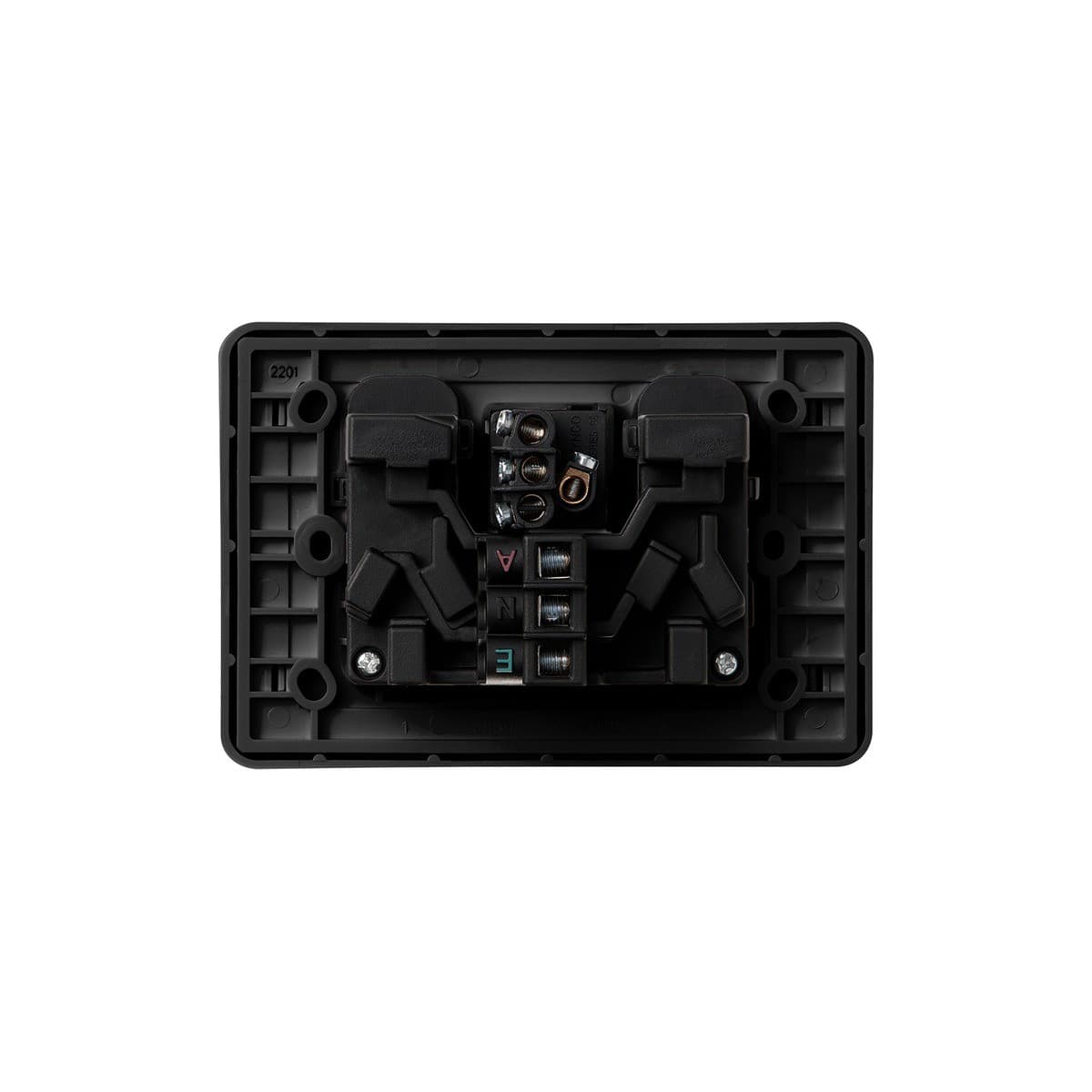 Vynco Metro Twin GPO With Extra Switch Only in Matte Black-img-3