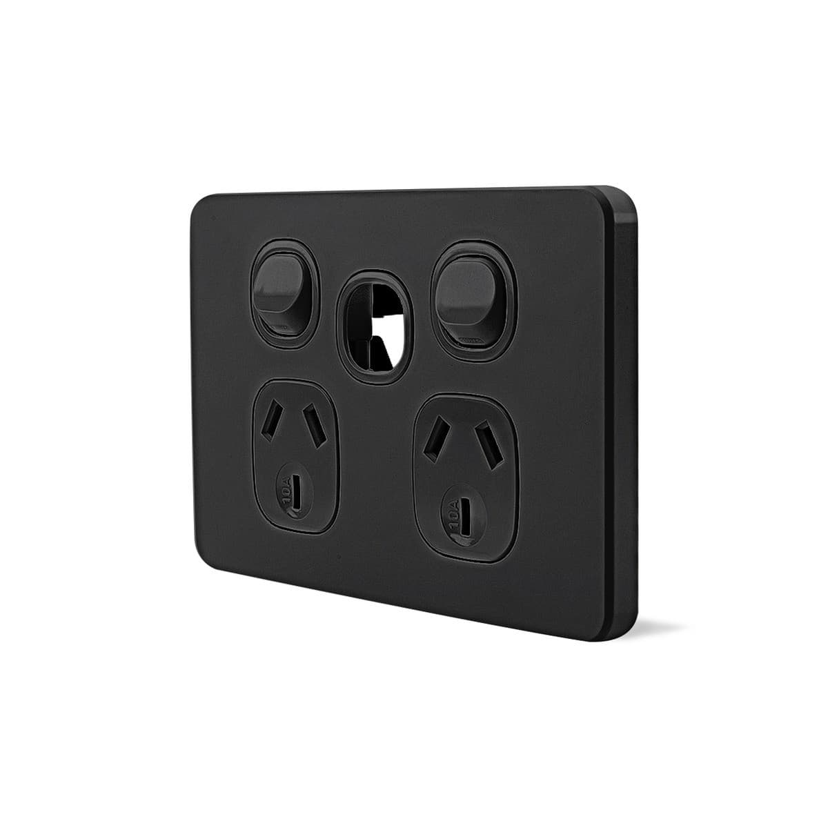 Vynco Metro Twin 10A GPO with Double USB Ports Only in Matte Black-img-2