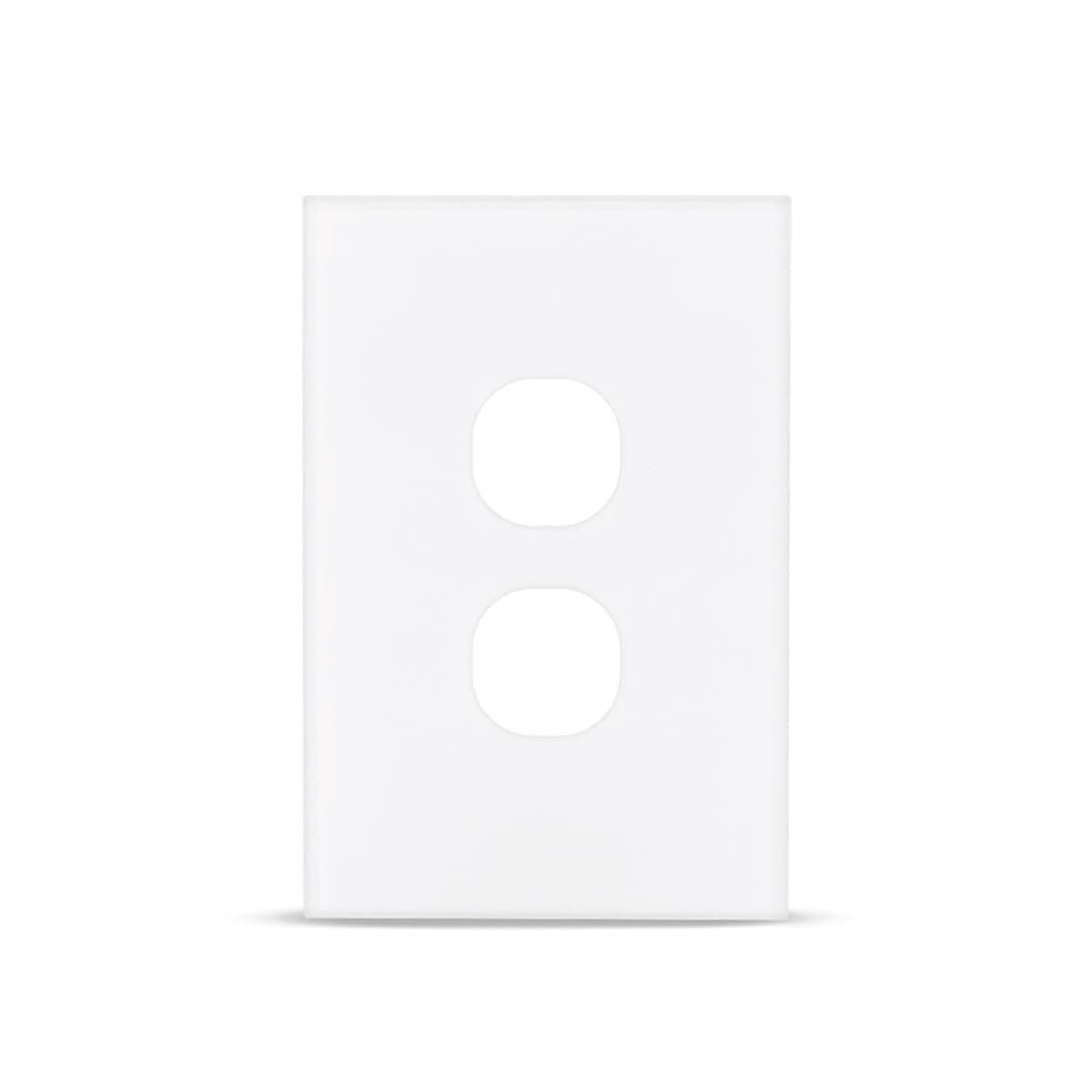 Vynco Urban 2 Gang Plate Fascia Only in White-img-1