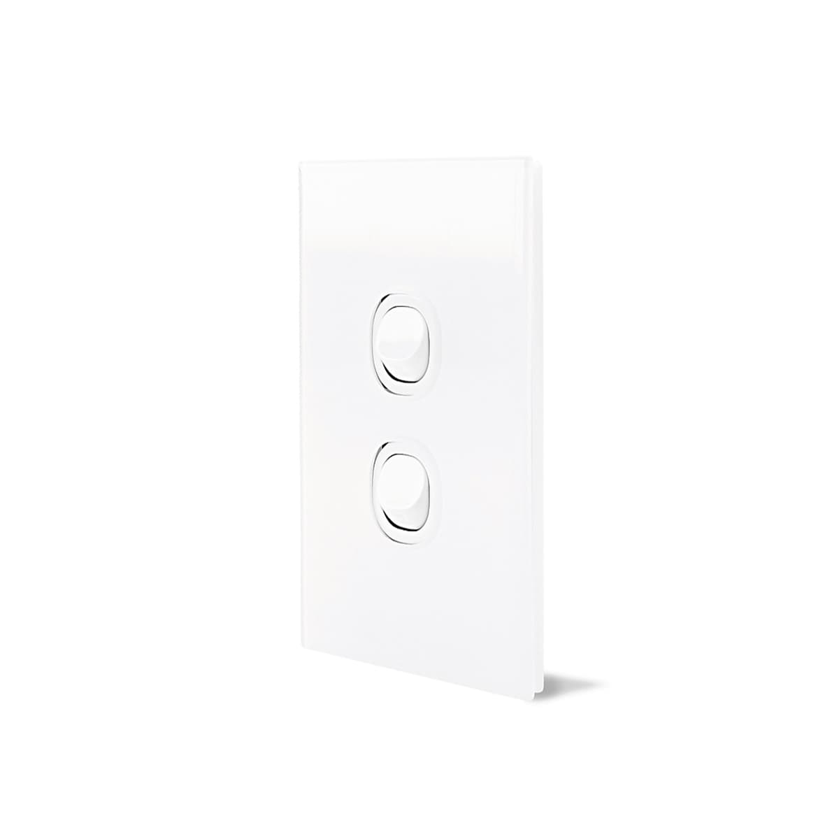 Vynco Urban 2 Gang Plate Fascia Only in White-img-2