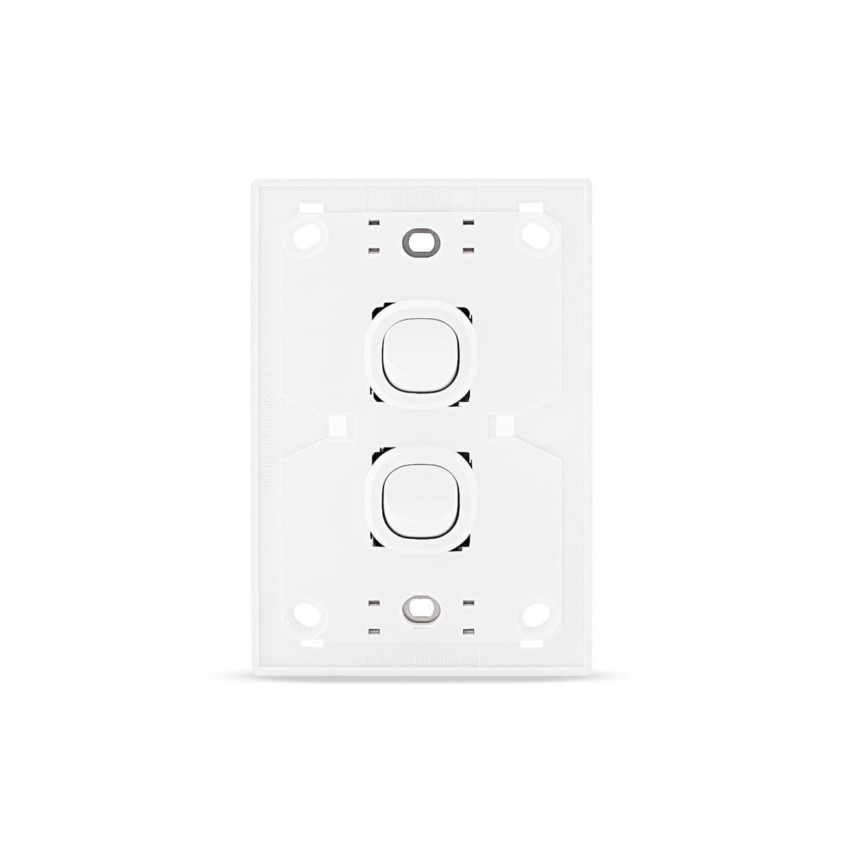 Vynco Urban 2 Gang Plate Fascia Only in White-img-3