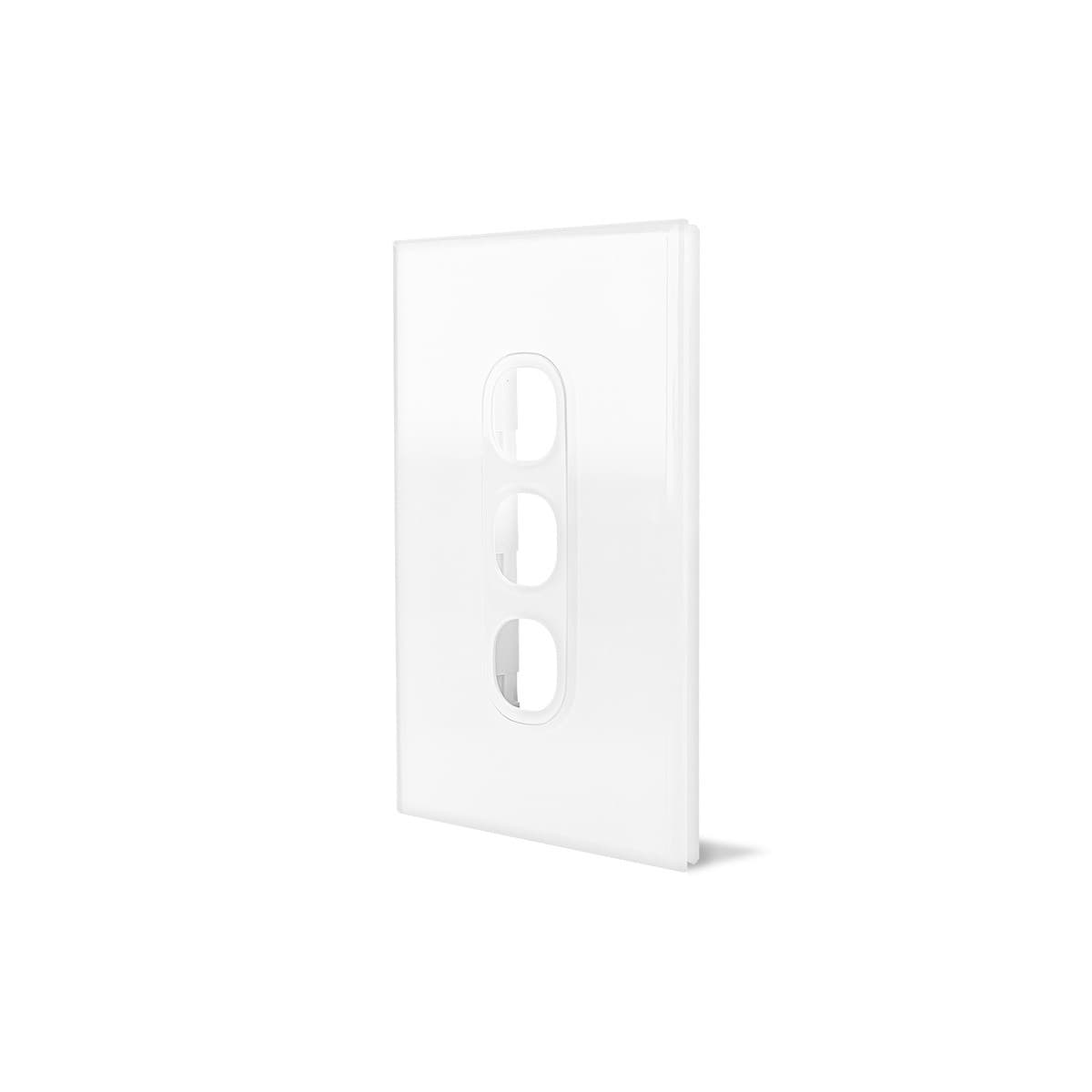 Vynco Urban 3 Gang Plate Fascia Only in White-img-1