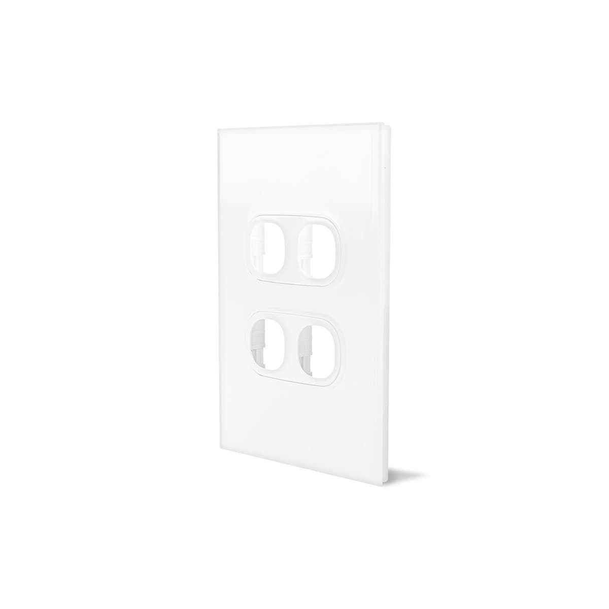 Vynco Urban 4 Gang Plate Fascia Only in White-img-2