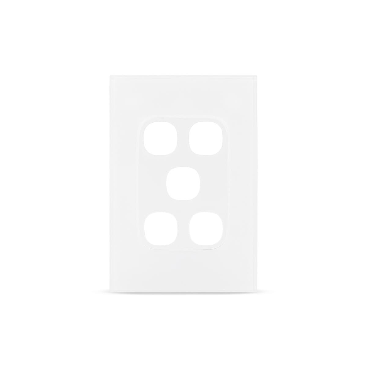 Vynco Urban 5/6 Gang Plate Fascia Only in White-img-1