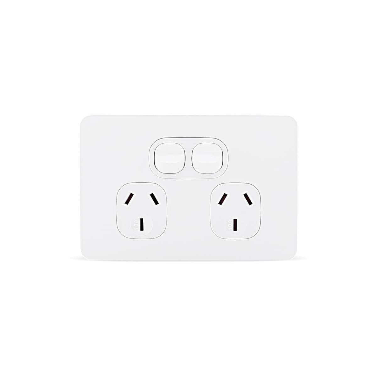 Vynco Urban Twin GPO Fascia Only in White-img-1