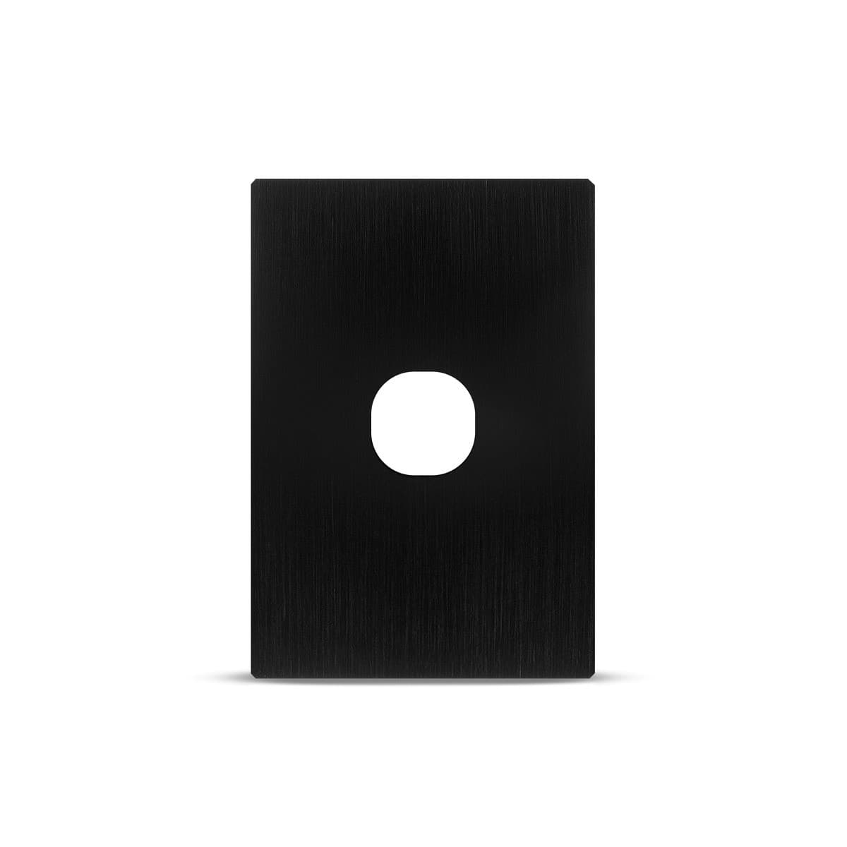Vynco Urban 1 Gang Plate Fascia Only in Black Aluminium-img-3