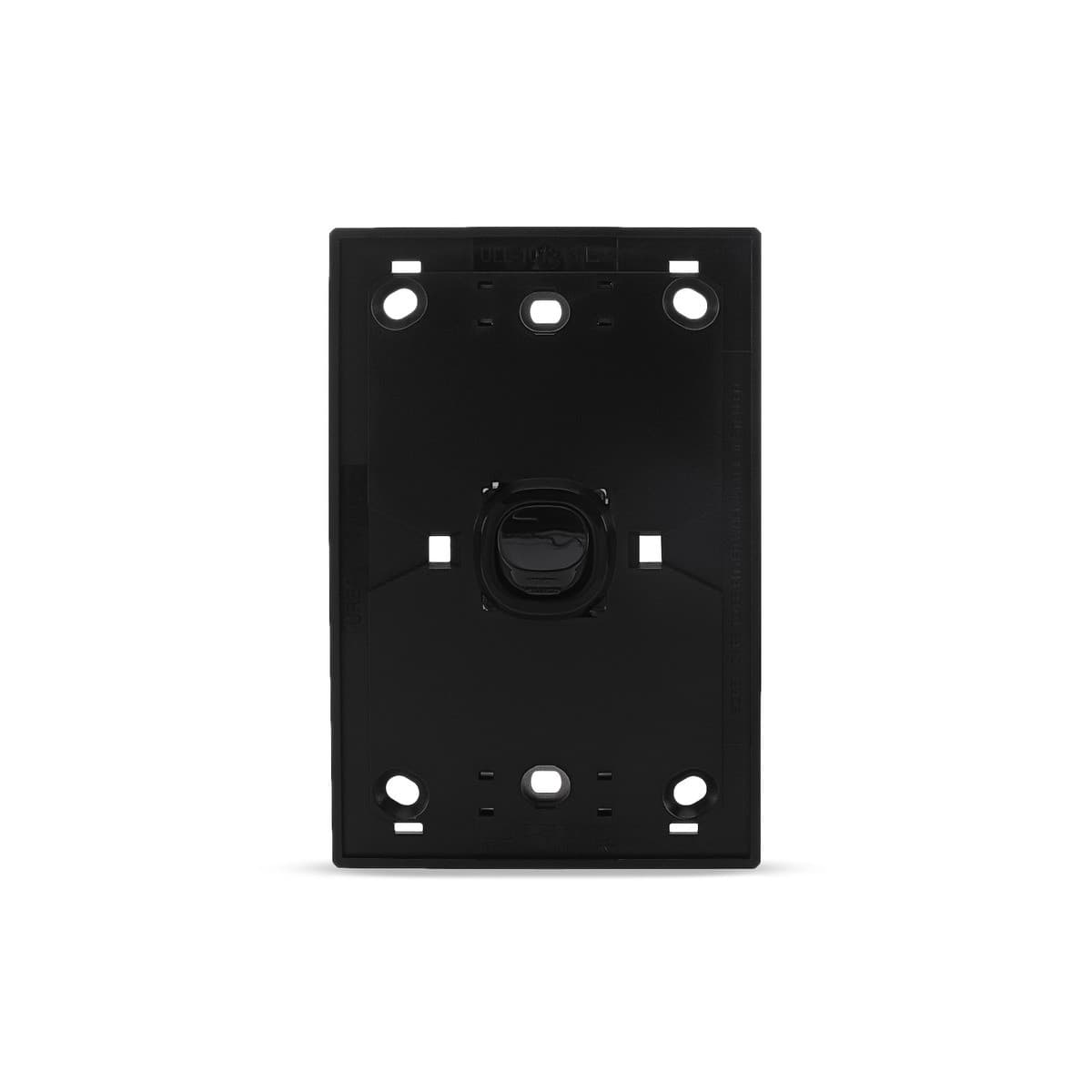 Vynco Urban 1 Gang Plate Fascia Only in Black Aluminium-img-4