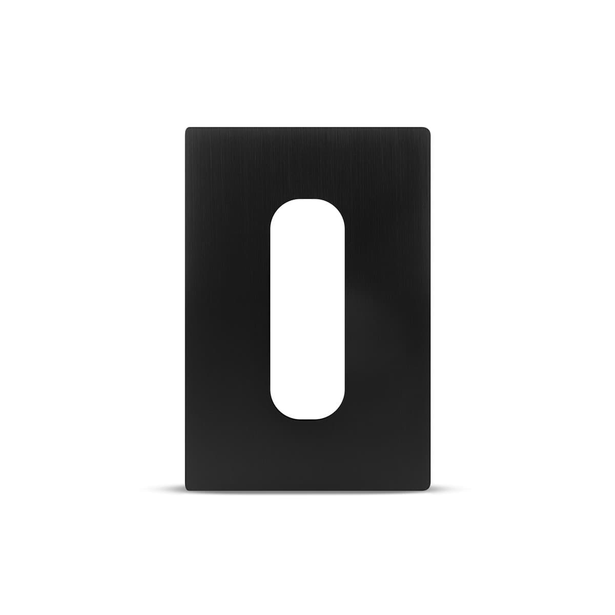 Vynco Urban 3 Gang Plate Fascia Only in Black Aluminium-img-1