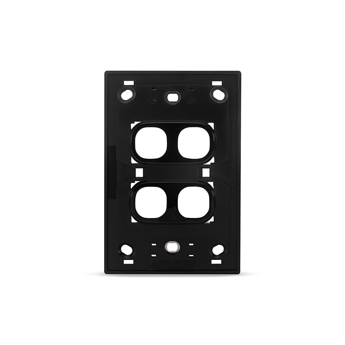 Vynco Urban 4 Gang Plate Fascia Only in Black Aluminium-img-3