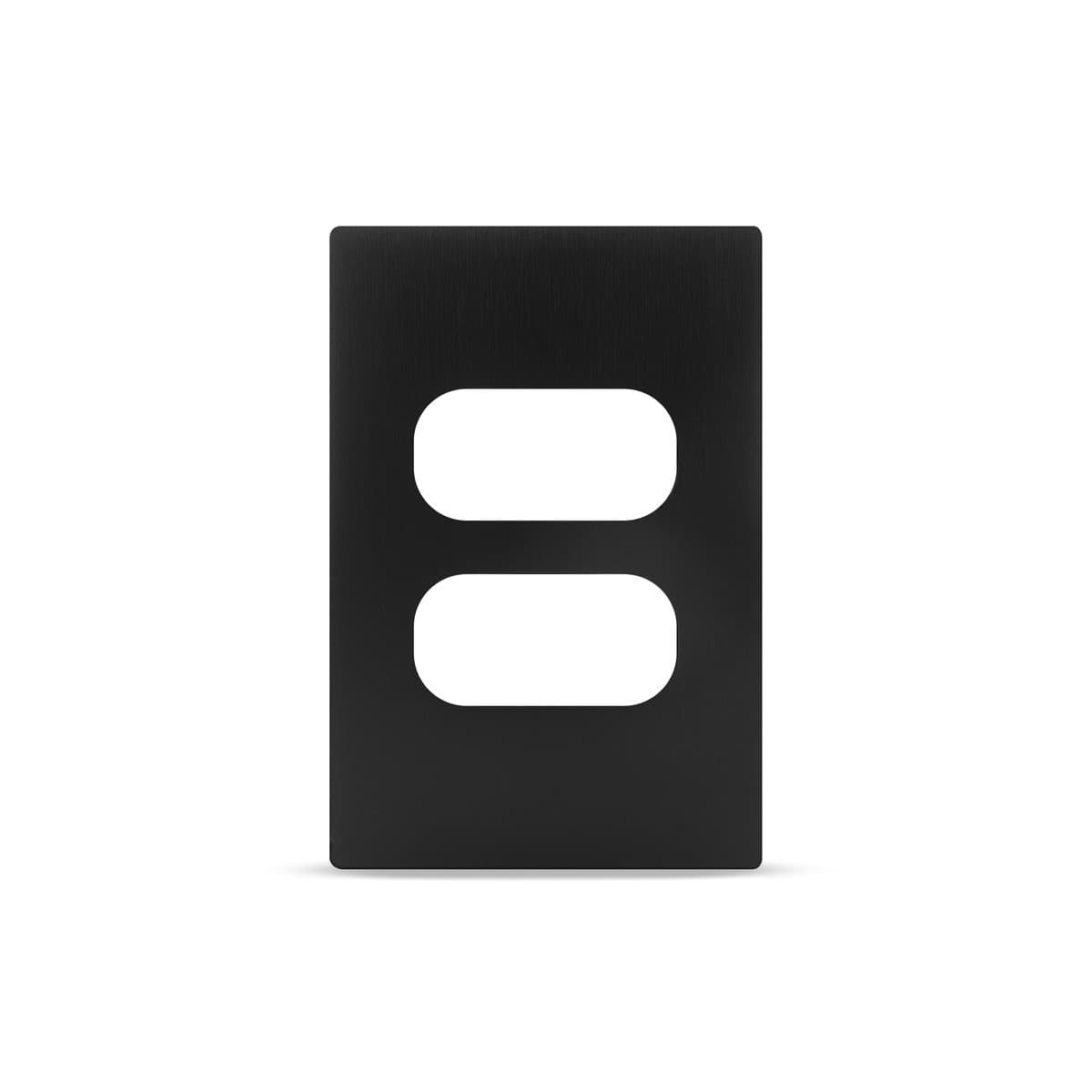 Vynco Urban 4 Gang Plate Fascia Only in Black Aluminium-img-6