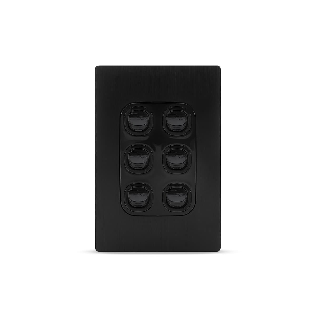 Vynco Urban 5/6 Gang Plate Fascia Only in Black Aluminium-img-1